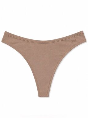 🆕 PINK Victoria's Secret Brown High Cut Cotton Thong
